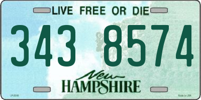 NH license plate 3438574