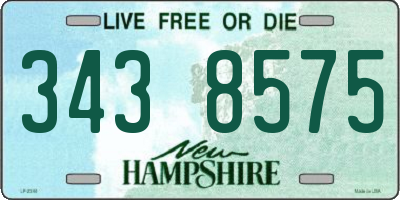 NH license plate 3438575