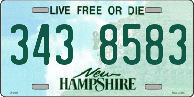 NH license plate 3438583