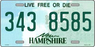 NH license plate 3438585