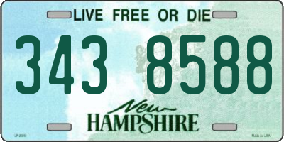 NH license plate 3438588