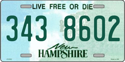 NH license plate 3438602