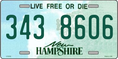 NH license plate 3438606