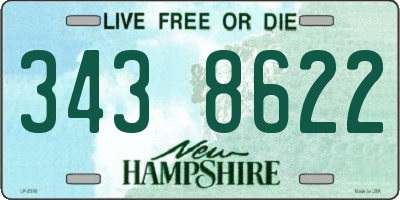 NH license plate 3438622