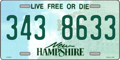NH license plate 3438633