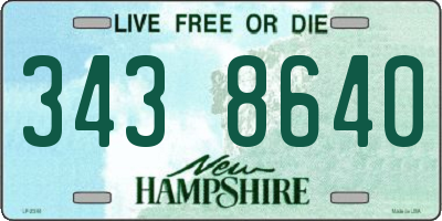 NH license plate 3438640