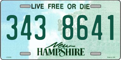 NH license plate 3438641