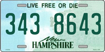 NH license plate 3438643