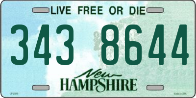 NH license plate 3438644