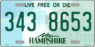 NH license plate 3438653