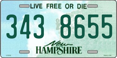 NH license plate 3438655