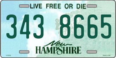 NH license plate 3438665
