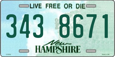 NH license plate 3438671