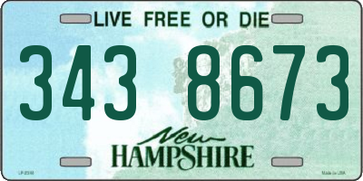 NH license plate 3438673
