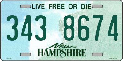 NH license plate 3438674