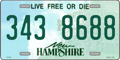 NH license plate 3438688