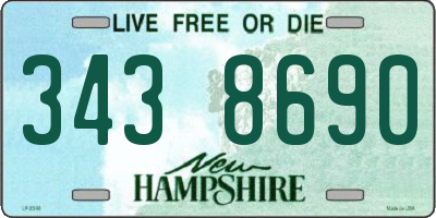 NH license plate 3438690