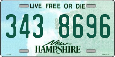 NH license plate 3438696