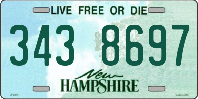 NH license plate 3438697