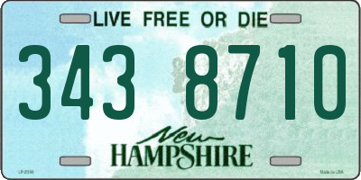 NH license plate 3438710