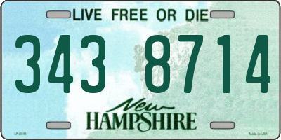 NH license plate 3438714