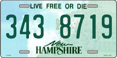 NH license plate 3438719