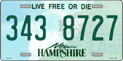 NH license plate 3438727