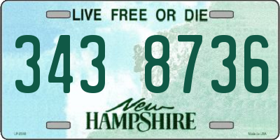 NH license plate 3438736