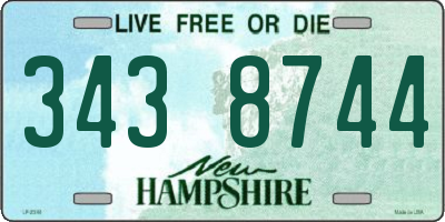 NH license plate 3438744