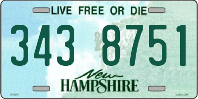 NH license plate 3438751