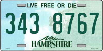 NH license plate 3438767