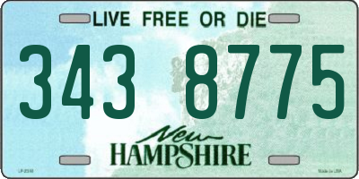 NH license plate 3438775