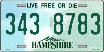 NH license plate 3438783