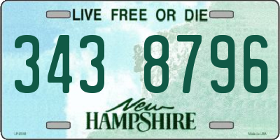 NH license plate 3438796