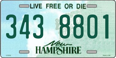 NH license plate 3438801