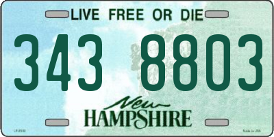 NH license plate 3438803