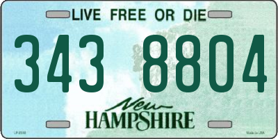 NH license plate 3438804