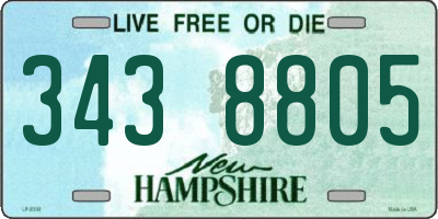 NH license plate 3438805