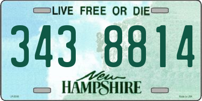 NH license plate 3438814