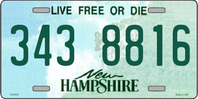 NH license plate 3438816