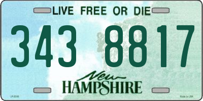 NH license plate 3438817