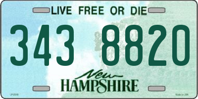 NH license plate 3438820