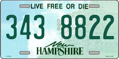 NH license plate 3438822