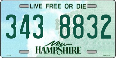 NH license plate 3438832