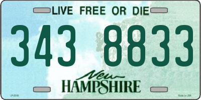 NH license plate 3438833