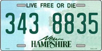 NH license plate 3438835