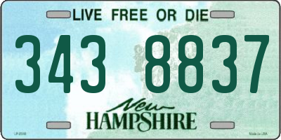 NH license plate 3438837