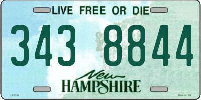 NH license plate 3438844