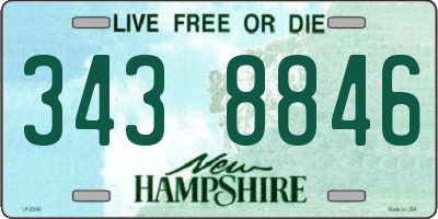 NH license plate 3438846