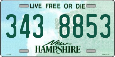 NH license plate 3438853